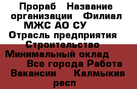 Прораб › Название организации ­ Филиал МЖС АО СУ-155 › Отрасль предприятия ­ Строительство › Минимальный оклад ­ 50 000 - Все города Работа » Вакансии   . Калмыкия респ.